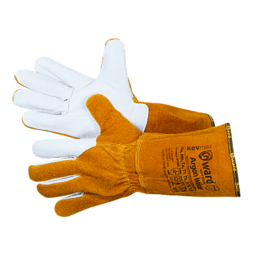Argon Welder Краги из спилка с ладонью из белой кожи